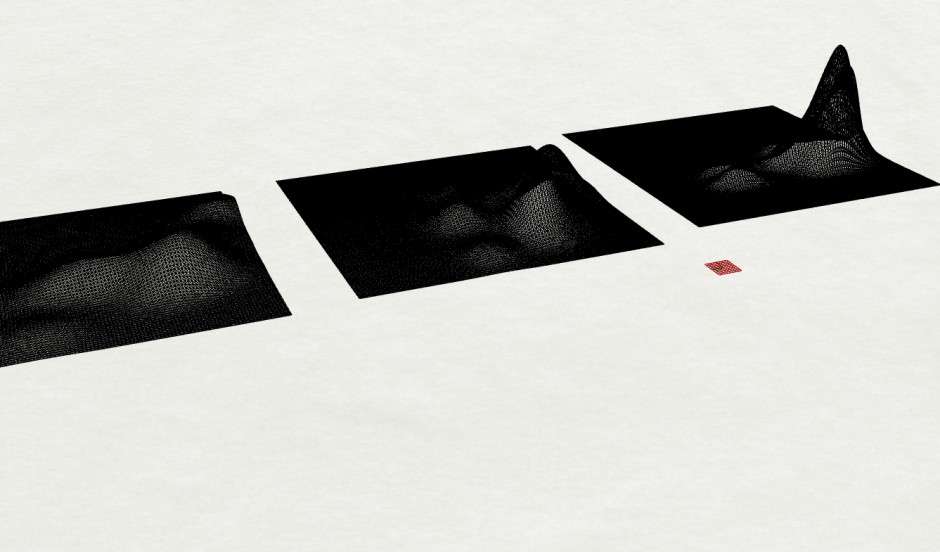 CNC-milled behavioral landscape in oak